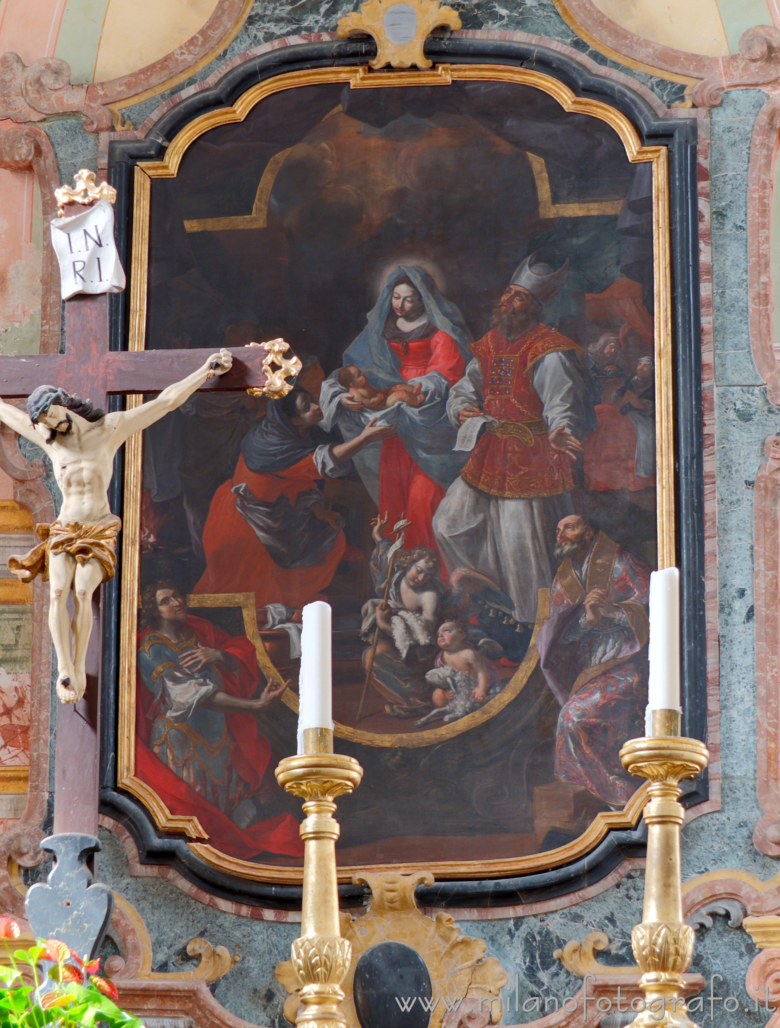 Magnano (Biella, Italy) - Altarpiece of the main altar of the Parish Church of St. John the Baptist and St. Secondus - Full resolution picture